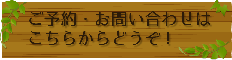 ご予約・お問い合わせはこちらからどうぞ!